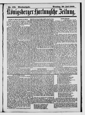 Königsberger Hartungsche Zeitung vom 30.07.1889