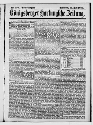 Königsberger Hartungsche Zeitung vom 31.07.1889