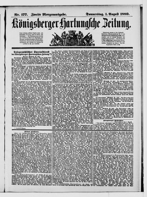 Königsberger Hartungsche Zeitung on Aug 1, 1889
