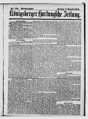Königsberger Hartungsche Zeitung vom 02.08.1889