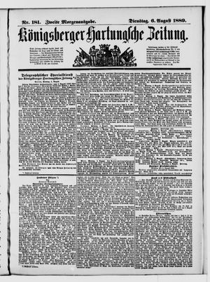 Königsberger Hartungsche Zeitung on Aug 6, 1889