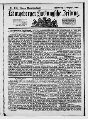 Königsberger Hartungsche Zeitung vom 07.08.1889