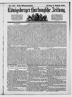 Königsberger Hartungsche Zeitung on Aug 9, 1889
