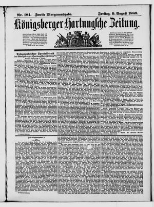 Königsberger Hartungsche Zeitung on Aug 9, 1889