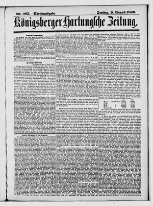 Königsberger Hartungsche Zeitung on Aug 9, 1889