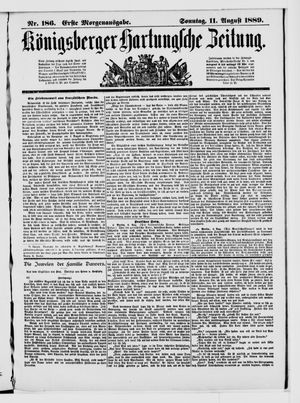 Königsberger Hartungsche Zeitung on Aug 11, 1889