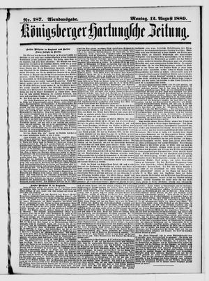 Königsberger Hartungsche Zeitung on Aug 12, 1889