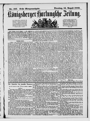 Königsberger Hartungsche Zeitung vom 13.08.1889