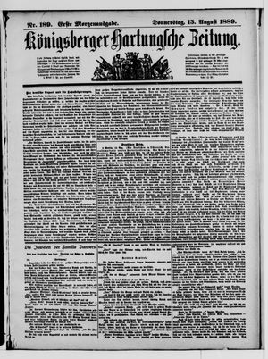 Königsberger Hartungsche Zeitung vom 15.08.1889