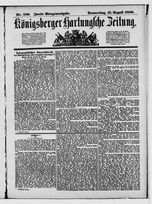 Königsberger Hartungsche Zeitung vom 15.08.1889