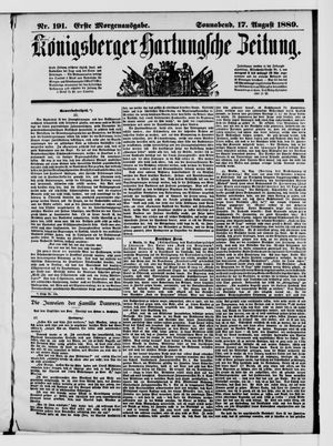 Königsberger Hartungsche Zeitung on Aug 17, 1889
