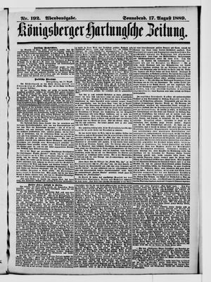 Königsberger Hartungsche Zeitung vom 17.08.1889