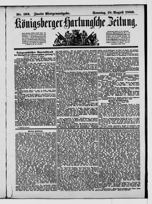Königsberger Hartungsche Zeitung on Aug 18, 1889