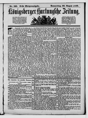 Königsberger Hartungsche Zeitung on Aug 22, 1889