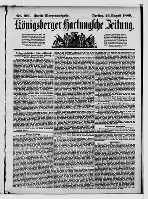 Königsberger Hartungsche Zeitung on Aug 23, 1889
