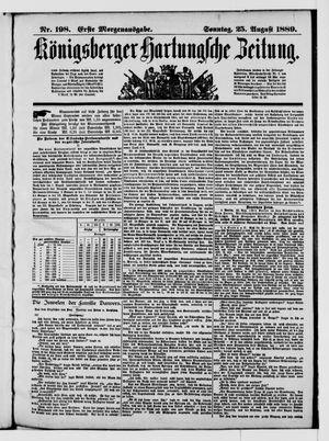 Königsberger Hartungsche Zeitung on Aug 25, 1889