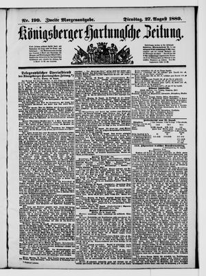 Königsberger Hartungsche Zeitung vom 27.08.1889