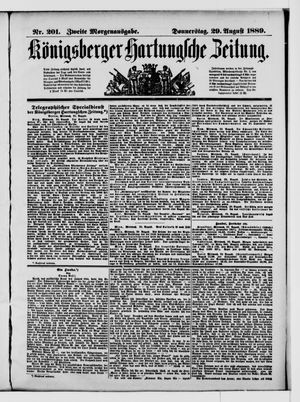 Königsberger Hartungsche Zeitung vom 29.08.1889