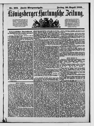 Königsberger Hartungsche Zeitung vom 30.08.1889