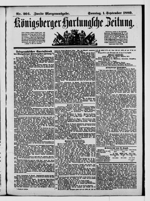 Königsberger Hartungsche Zeitung vom 01.09.1889