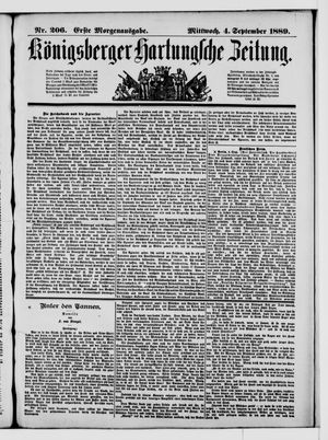 Königsberger Hartungsche Zeitung on Sep 4, 1889