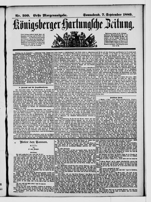 Königsberger Hartungsche Zeitung vom 07.09.1889