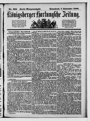 Königsberger Hartungsche Zeitung vom 07.09.1889