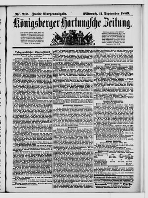Königsberger Hartungsche Zeitung vom 11.09.1889