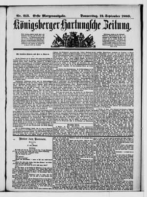Königsberger Hartungsche Zeitung vom 12.09.1889