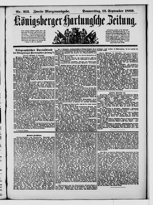 Königsberger Hartungsche Zeitung vom 12.09.1889