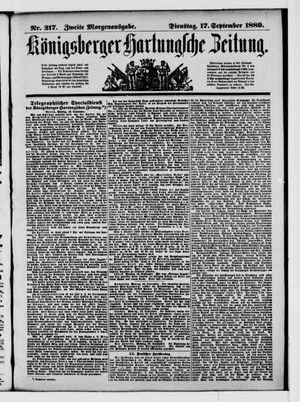Königsberger Hartungsche Zeitung vom 17.09.1889