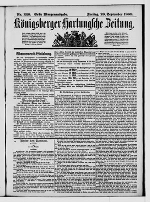 Königsberger Hartungsche Zeitung vom 20.09.1889