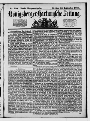 Königsberger Hartungsche Zeitung vom 20.09.1889