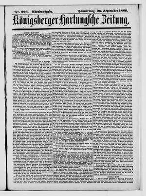 Königsberger Hartungsche Zeitung vom 26.09.1889