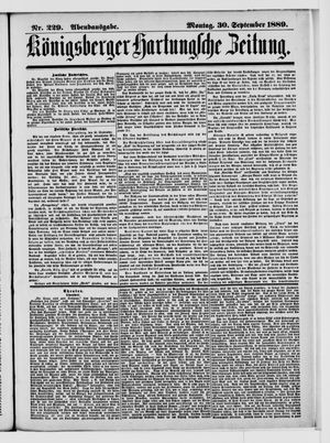 Königsberger Hartungsche Zeitung vom 30.09.1889
