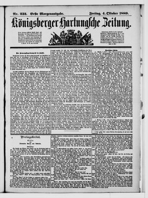 Königsberger Hartungsche Zeitung vom 04.10.1889
