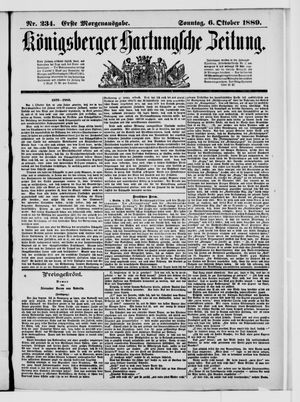 Königsberger Hartungsche Zeitung vom 06.10.1889