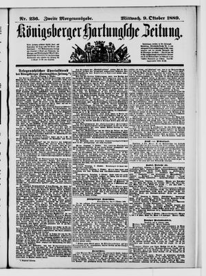 Königsberger Hartungsche Zeitung vom 09.10.1889