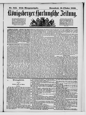 Königsberger Hartungsche Zeitung vom 19.10.1889