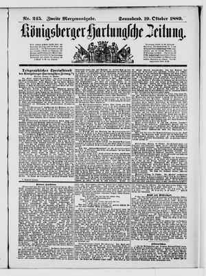 Königsberger Hartungsche Zeitung vom 19.10.1889