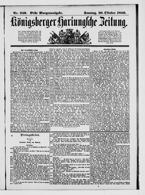 Königsberger Hartungsche Zeitung vom 20.10.1889