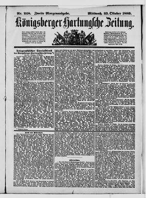 Königsberger Hartungsche Zeitung vom 23.10.1889