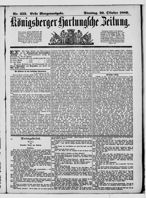 Königsberger Hartungsche Zeitung on Oct 29, 1889