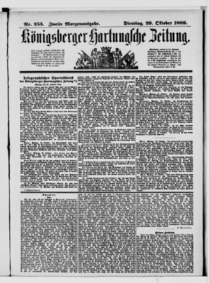 Königsberger Hartungsche Zeitung on Oct 29, 1889