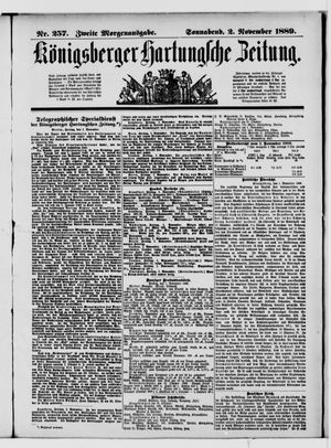 Königsberger Hartungsche Zeitung vom 02.11.1889