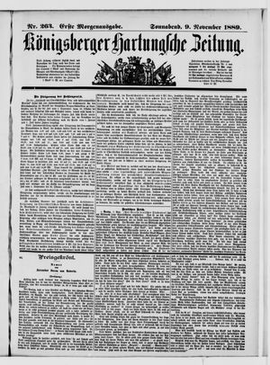 Königsberger Hartungsche Zeitung vom 09.11.1889