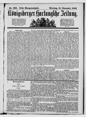 Königsberger Hartungsche Zeitung vom 12.11.1889
