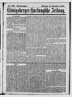 Königsberger Hartungsche Zeitung vom 12.11.1889