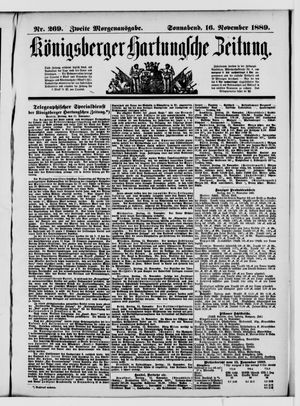 Königsberger Hartungsche Zeitung vom 16.11.1889