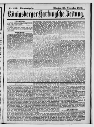 Königsberger Hartungsche Zeitung vom 25.11.1889